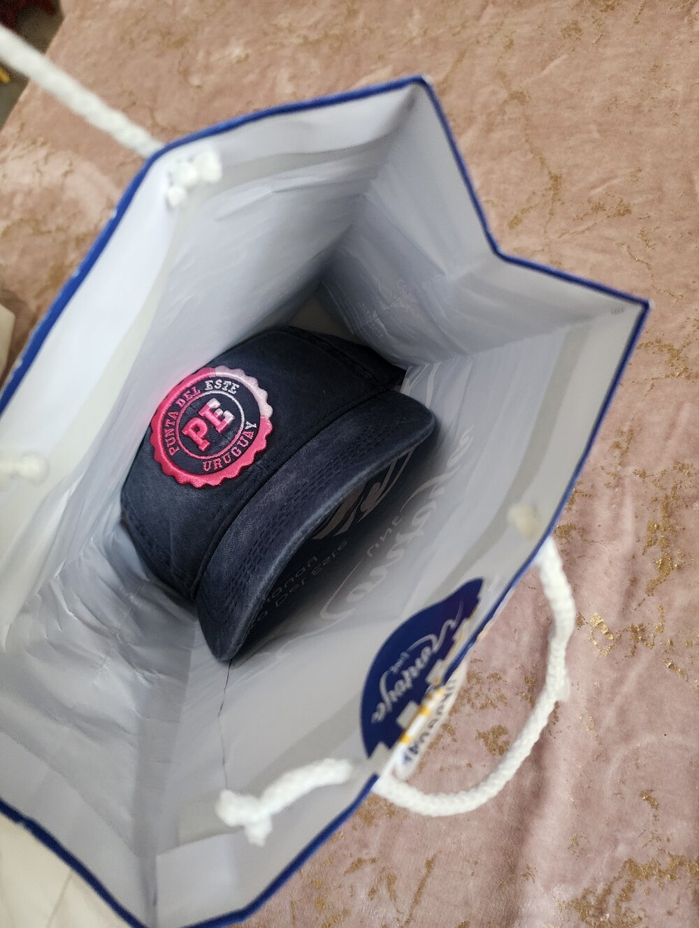 URUGUAY | Faded Blue Baseball Cap with Pink Patch - Picture 17 of 17